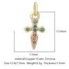 Distrito Lu Mariposa Cruzada Cobre Zircón Accesorios para Joyería DIY Ojo de Animal Collar Pulsera Colgante Pequeño Colgante
