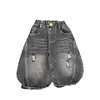 Calça Jeans Longa Rasgada Infantil Outono Versátil 2026 Novo Estilo Menino Pequeno Calça Retro Menino Lindo Coreano