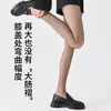 Calcetines Brillantes de Hada de las Flores Leggings Gruesos de Invierno con Forro de Felpa Negra de Seda Ultra Transparentes para Mujer, Cintura Alta, Efecto Piel Desnuda, Negro Brillante Transparente