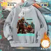 Moletom Delta Force Clothing Temático de Ação Lobo Vermelho Corrosão Rosa Dourada Gola Redonda para Homens e Crianças Manga Longa