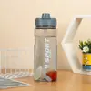 Fábrica 1000ml copo de água de plástico estampado garrafa de água portátil para exterior com canudo escala copo de água esportivo para estudantes atacado