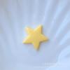 Acessórios de Estrela Amarela Pontiaguda de Cinco Pontas Patch de Estrela Amarelo Leite Acessórios para Capa de Celular com Cola de Creme Feita à Mão Acessórios para Pente