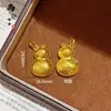 Tienda de Oro Mismo Estilo Arena Dorada Escama de Dragón Brillante Calabaza Doble Bendición Colgante Cadena de Suéter para Mujer Alta Retención de Color Bendición Sólida Venta al por Mayor