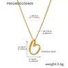 Miduoduo Joyería Europea y Americana Hueco Corazón Asimétrico Collar para Mujer Ins Simple Acero Inoxidable Oro Real 18K Cadena para Clavícula