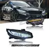 Adecuado para modelos 16-21 del Civic de 10ª Generación de Honda, Ensamblaje de Faros Modificado con Fuente de Luz LED de Gama Alta, Luces Diurnas y Señales de Giro
