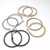 Exclusivo transfronteiriço para moda europeia e americana da Amazon brincos de aço inoxidável brincos redondos grandes brincos de fecho macho camarão conjunto de brincos brincos de argola