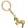 Pingente Chaveiro Cavalo Dourado, Decoração para Carro e Bolsa, Chaveiro Presente Personalizável Atacado