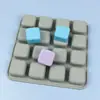 Molde de silicona para pastel, pudín, chocolate, bricolaje, horneado, mousse, 16 agujeros, cuadrado cuadrado cuadrado