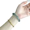 Pulseira de ágata calcedônia azul curry gelo alto material de cavalo anel positivo pulseira de jade água clara pulseira natural Yuanshan Dai para mulheres