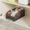 Estante de almacenamiento para cocina con espacios extremadamente estrechos, organizador extraíble para debajo del fregadero, canasta para especias sin taladro para el gabinete