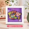 Rompecabezas pequeño de crayón nuevo viene con marco de fotos rompecabezas tridimensional genuino autorizado juguetes educativos DIY adornos de escritorio 3D