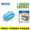 Escova de limpeza para azulejos de cozinha e banheiro, escova de descontaminação para pia, escova de esponja com cabo para limpeza de panelas e fogão de cozinha