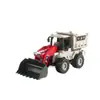Trator de Brinquedo DieCast com Pá Móvel Alimentado por Fricção
