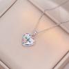 Collar para Mujer, Colgante de Circonita de Flor de Oso a la Moda, Diseño Nicho Simple y Versátil, Collar de Cadena para Clavícula, Joyería para Mujer