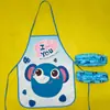 Avental Infantil Pássaro Coruja Avental Desenho Animado Casaco Pintura Infantil Impermeável à Prova de Óleo em estoque Babador Brinquedo