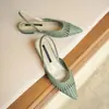 Zapatos Planos 2024 Verano Nuevos Zapatos de Mujer Zapatos Calabaza Tacón Grueso Tacón Bajo Zapatos de Moda Punta Superior Sandalias de Pelo