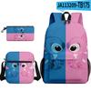 Producto Nuevo Transfronterizo 3D: Mochila con Estampado de Dibujos Animados, Bolso Escolar y Estuche para Lápices Juego de Tres Piezas para Estudiantes de Primaria y Secundaria