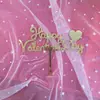 Nuevo Topper para Pastel de San Valentín Globo Corazón de Amor Silla Doble Decoración Acrílica Estilo Ins