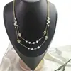 Collar de Clavícula de Perlas de Doble Capa Moda Retro Transfronteriza Europea y Americana Versátil Elegante Nicho Geométrico