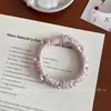 Exquisita Goma para el Cabello de Satén Perlado Estilo Coreano, Sencilla y Versátil para el Uso Diario, Cuerda para Cola de Caballo Alta, Accesorio para el Cabello de Alta Elasticidad