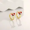 Brincos de Cobre e Óleo DIY Kuromi Morango Acessórios Cartoon Legais Brincos de Borboleta Colar Pingente Venda por Atacado