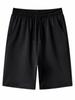 Shorts Casuais de Verão Masculinos, Shorts Outerwear de Cor Sólida, Shorts Masculinos da Moda Cinco Pontos, Calças Pretas Elásticas Slim-Fit