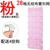 Venta Caliente de Amazon 28 Compartimentos No Tejido Transparente Malla Sombrero Zapatos Botas Armario Grande Multicapa Trasera de Puerta Bolsa de Almacenamiento Colgante