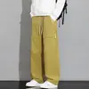 Pantalones de senderismo impermeables funcionales para hombre, estilo casual americano, corte holgado, talla grande, versátiles, pantalones de trabajo de pierna recta