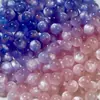 8/12mm Contas Redondas de Resina de Princesa Sereia Contas Degradê Furo Reto Contas Lisas Material para Miçangas DIY Acessórios de Contas Soltas