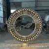 Anel de Aço Inoxidável Escultura de Lua Personalizada Metal Oco Lua Luminosa Escritório de Vendas Imóveis Elemento Aquático Ornamento Criativo