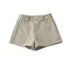 2026 Início do Outono Shorts Blazer Casual de Cintura Alta Feminino Retro Americano Cor Sólida Finos Soltos Linha A Wide-Leg Hot Pants