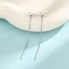Aretes de Moño de Princesa Fugitiva, Aretes Largos de Borla con Corazón de Diamante Dulces y Geniales, Regalo para Novia, Aretes de Corazón