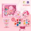 Traje de cosméticos para niños caja de cosméticos caja de maquillaje de princesa lápiz labial esmalte de uñas lavable regalo de cumpleaños para niña