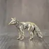 Figurillas Creativas de Latón Puro de Zorro, Cabra y Gato Artesanales para Decoración de Mesa de Sala de Estar en Casa Artesanías Pequeñas de Latón