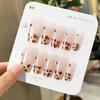 Parches para Uñas Postizas Fm-335, Uñas Portátiles Removibles, Producto Nuevo, Diseño Ojo de Gato Flor de Ciruelo Cuatro Estaciones, 30 Piezas, Arte de Uñas Sellado Hecho a Mano