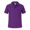 Guangzhou armazém verão solto cor sólida rei 220g algodão manga curta camisa polo masculina pai-filho t roupas de trabalho personalizadas