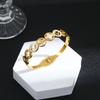 Explosión de moda de Corea del Sur pulsera de acero de titanio para mujer sin decoloración temperamento Joker personalidad red de diamantes completa joyería de lujo venta al por mayor