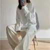 Camiseta Blanca de Algodón Puro de Manga Larga Versátil para Primavera y Otoño, Unisex, Capa Base, Prenda Interior Elegante para Superponer