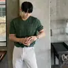 Camiseta de Punto con Textura de Trenza de Manga Corta para Hombre, Corte Delgado, Estilo Old Money, Negocios, Verano, Venta al por Mayor de Fábrica Transfronteriza