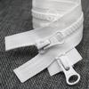 Cremallera de plástico YKK5 original con doble cursor para apertura frontal de prendas, dientes de goma, autoblocante, se puede coser