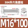 Ventas Directas de Fábrica M3-M12 GB 304 acero inoxidable Tornillo hexagonal exterior cabeza hexagonal tornillo hexagonal