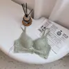 Sutiã Push-Up Pequeno e Doce para Meninas Renda Roupa Íntima Feminina Sem Aro Ajustável Conjunto de Sutiã Modal Látex