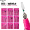 Cabezal de lijado para arte de uñas máquina pulidora y lijadora removedora de esmalte de uñas taladro universal cabeza de molienda de maíz cerámica traje de 6 piezas