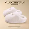 Fábrica de Zapatos Qidan Pantuflas de Algodón de Invierno para Hombre para Uso Doméstico en Interiores, Forradas de Felpa, Engrosadas, Cálidas, con Suela Gruesa, Antideslizantes, Pantuflas de Pareja para Mujer