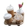 Portavasos de Pulpa Desechable Desgarrable a Mano para Café Té de Leche Taza de Papel para Llevar Anti-Salpicaduras Fijo Paquete de Alta Calidad de Uno, Dos y Cuatro Vasos