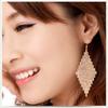 Borsalina Moda Europea y Americana Pendientes Completos de Diamante Pendientes de Moda Versátiles de Lujo Ligero Pendientes de Cadena con Garras Completas de Diamante