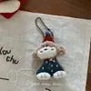Ins Coreano Novo Desenho Animado Vermelho Enfeites de Natal e Ano Novo Chaveiro de Corrente de Contas Fofo Pingente de Bolsa Versátil para Mulheres