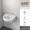 Lavabo de Pared para Uso Doméstico, Juego de Lavabo para Baño en Balcón, Soporte Triangular Simple de Cerámica para Apartamentos Pequeños