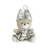 Chaveiro de Pelúcia Estilo Coreano com Laço Brilhante, Chaveiro de Urso Fofo para Carro, Enfeite Pendurado Adorável e Fofo