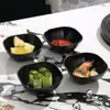 Platillo Pequeño para Condimentos Plato de Plástico Plato para Fondue Barbacoa Plato para Condimentos Salsa de Soja Vinagre Plato para Salsas Restaurante de Fondue Platos para Brochetas